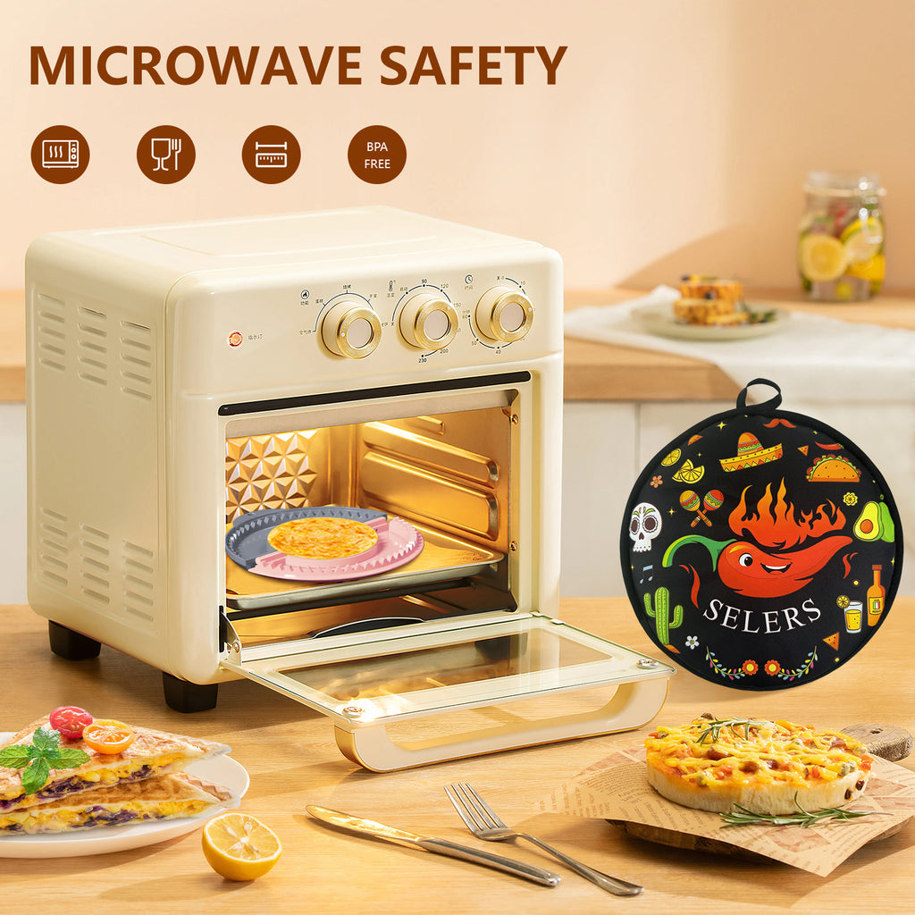 Tortilla Sealer + 12 Inch Tortilla Warmer Pouch Set, SELERS, Tacos tortilla crimper Maker, Removable & Adjustable Small Sealer, For 4-10" Flour Tortillas, For Pasties, Dumplings, Sandwich, Grey Pink