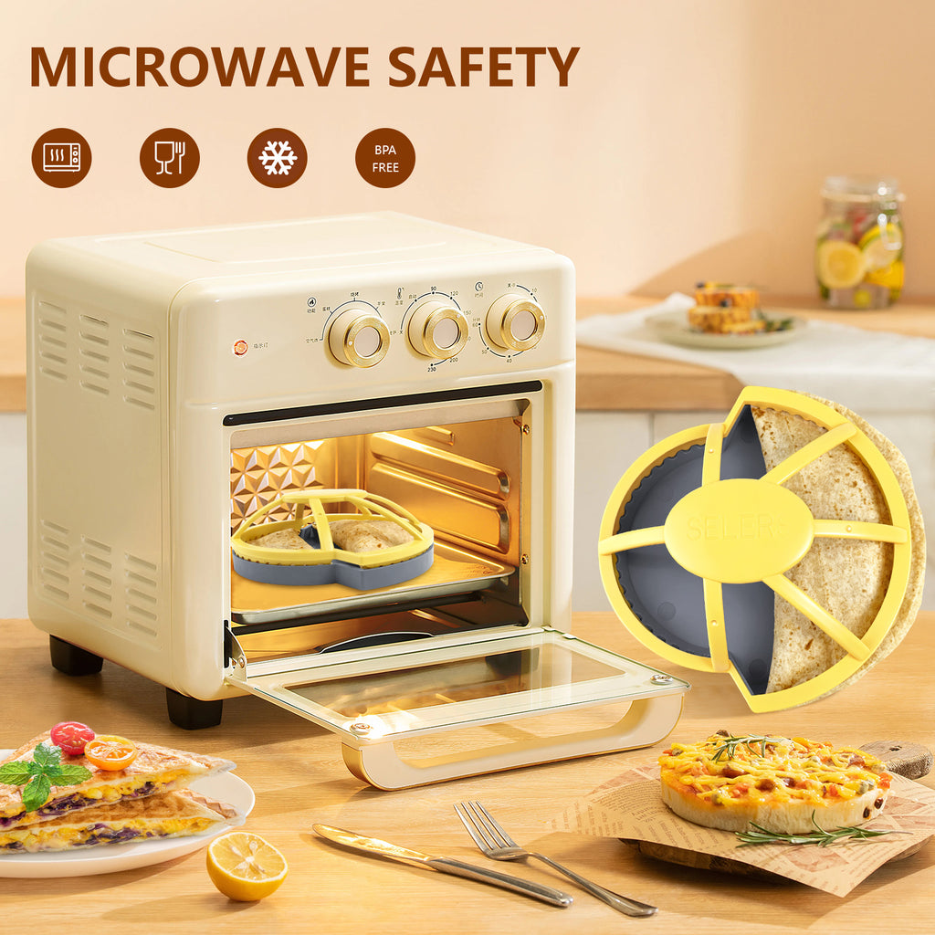 SELERS Tortilla Sealer, Large Capacity Quesadilla Crimper, 2-in-1 6"+8'', for 6-12'' Flour Tortillas, Make Stuffed Pastries, Tacos, Tortilla, Dumplings, Pierogi