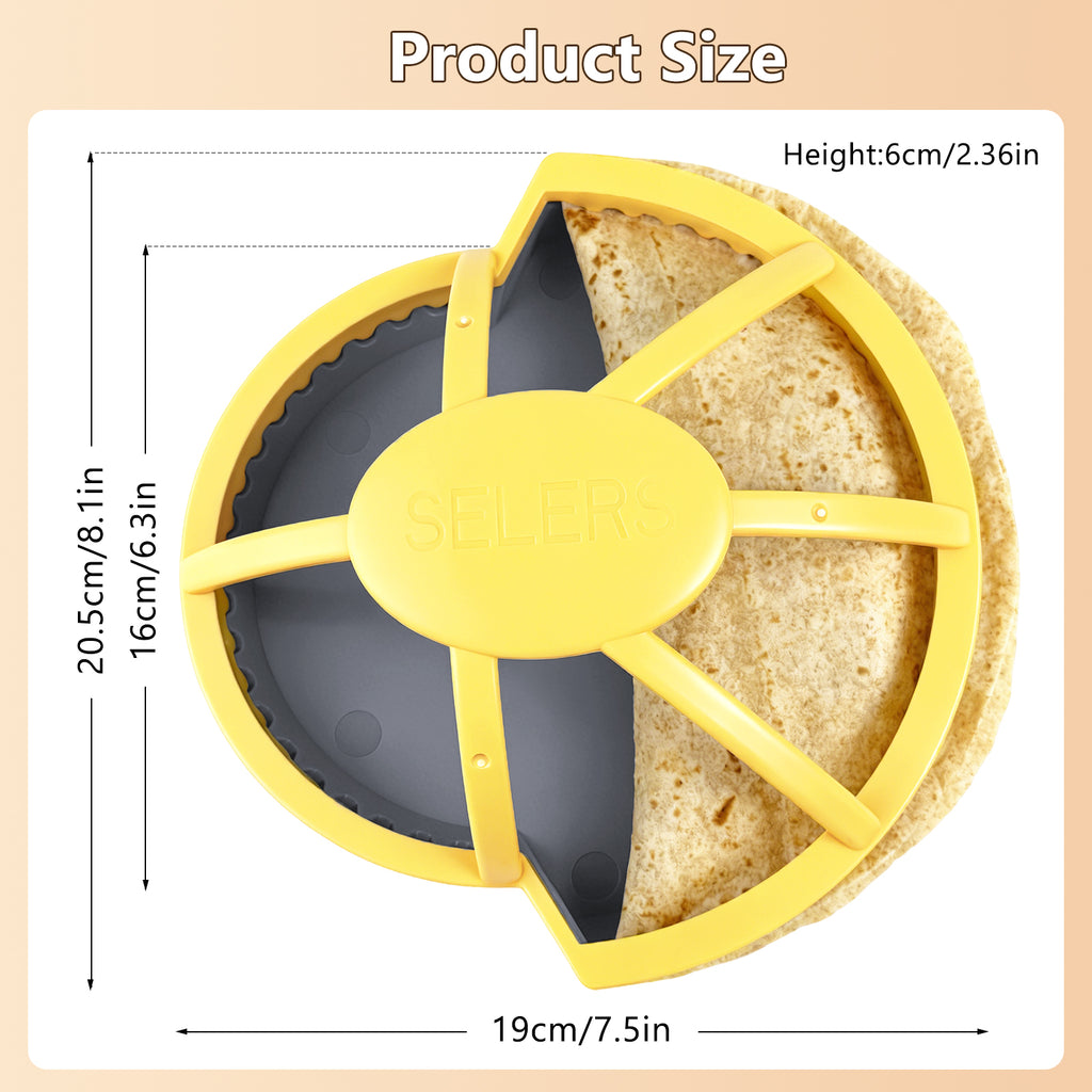 SELERS Tortilla Sealer, Large Capacity Quesadilla Crimper, 2-in-1 6"+8'', for 6-12'' Flour Tortillas, Make Stuffed Pastries, Tacos, Tortilla, Dumplings, Pierogi