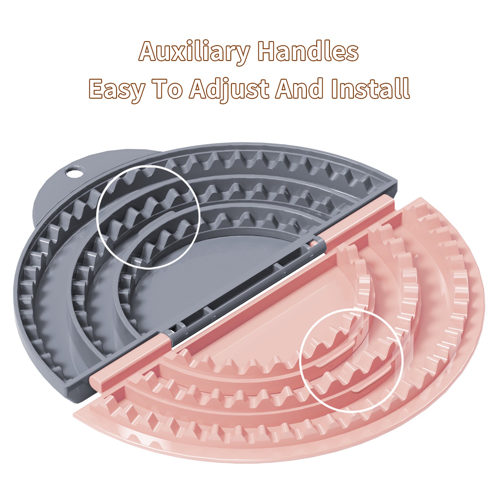 Tortilla Sealer,SELERS,Tacos tortilla crimper Maker Large,Adjustable Crust,Quesadilla Maker for 8''-10''-12''wraps Burritos,Pasties,Tortilla,Dumplings,Sandwich,Grey Pink (Grey Pink, 6"+8"+10")
